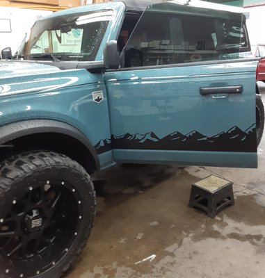 Automotive Window Tint - This window tint installation will help protect the driver and passenger from sun glare, damaging UV rays and will help control the temperature inside the vehicle. We installed Llumar brand window tint, which carries a lifetime warranty.