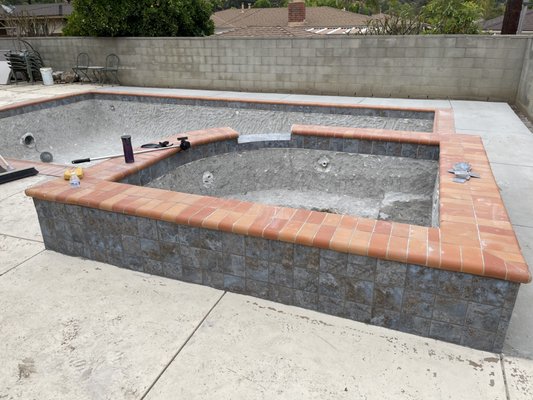 Whole Pool Tile Remodel - The home owners wants to refurbish the pool before selling it. They liked the job so much they had second thoughts on selling!