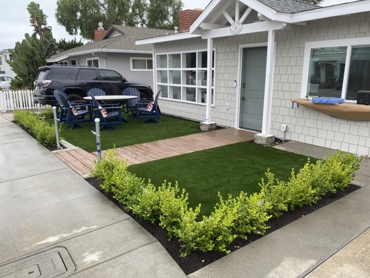 Front Yard Remodel - Front yard transformation! 🏡✨ We installed Trex decking, sleek concrete, a clean mow curb, and a driveway extension for added space. To complete the look, we planted boxwoods that will grow into a beautiful, lush hedge. A perfect blend of style and function! 🌿🔨 Front Yard Remodel - Front yard transformation! 🏡✨ We installed Trex decking, sleek concrete, a clean mow curb, and a driveway extension for added space. To complete the look, we planted boxwoods that will grow into a beautiful, lush hedge. A perfect blend of style and function! 🌿🔨