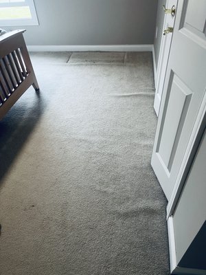 Before and after services - Before and after cleaning, stretching with furniture indents removed
3 different homes 
Each home taken one day
