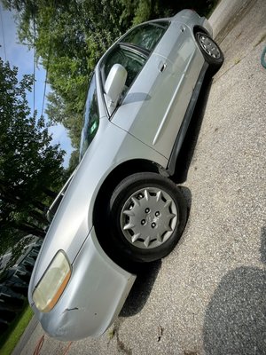 Car deserted under trees, comes back to life! - This customer bought this car used, it had been sitting for quite some time and was covered in sap, dirt, mold, you name it. With some elbow grease and lots of scrubbing, we were able to get her shining again!