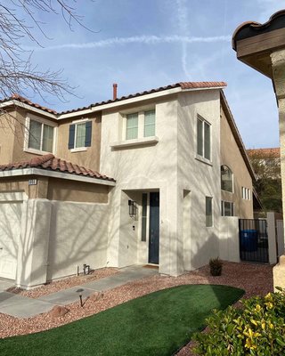 Exterior painting in 3 colors - The exterior painting of big house in three colors Exterior painting in 3 colors - The exterior painting of big house in three colors