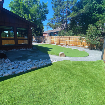 Front-to-Back Turf Transformation - From curb appeal to backyard comfort, this home got the full upgrade with lush, low-maintenance artificial turf in both the front and back yard. A clean, green look that saves water, cuts down on maintenance, and looks picture-perfect year-round. Front-to-Back Turf Transformation - From curb appeal to backyard comfort, this home got the full upgrade with lush, low-maintenance artificial turf in both the front and back yard. A clean, green look that saves water, cuts down on maintenance, and looks picture-perfect year-round.