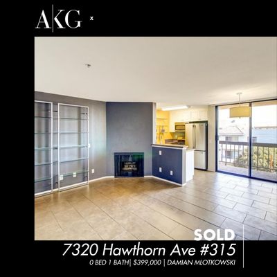 SOLD! 7320 Hawthorn Ave #315 - Offer submitted day one of hitting the market. We beat the rush and had our offer accepted. A smooth and seamless purchase and an amazing first home in West Hollywood for my client.