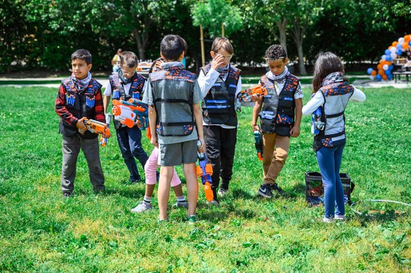 Nerf Party - Introducing our exciting new program for kids' parties: the Nerf Party! 

🥳Get ready for an action-packed adventure that will keep children entertained and engaged from start to finish. Our Nerf Party is designed to bring the thrill of Nerf battles to life, creating an unforgettable experience for young party-goers.

🔫Equipped with state-of-the-art Nerf blasters, kids will embark on a series of exciting missions and challenges, testing their skills, teamwork, and strategy. They'll engage in friendly competition and enjoy the exhilaration of fast-paced battles in a safe and supervised environment. Our experienced staff will ensure that all participants are equipped with protective gear and that the activities are conducted with the utmost safety.

➡️If you're looking to make your child's party a memorable one, our Nerf Party is the perfect choice. It's a high-energy, interactive experience that will leave kids beaming with excitement. Contact us now to book a Nerf Party and give your child and their friends an unforgettable adventure they'll cherish for years to come!
