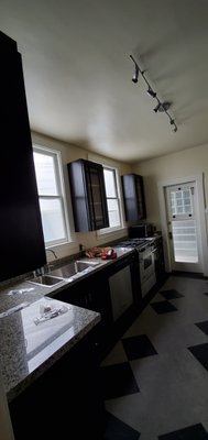 kitchen cabinets. - This were some kitchen cabinets they want to painted from oil base to a water base paint.