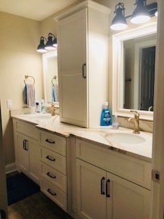 Bath remodel--libertyville - This project involved 2 baths with custom cabinetry, counters and showers