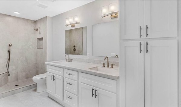 White Shaker Kitchen & Bathroom Remodel - Transform your kitchen and bathroom into timeless sanctuaries with our White Shaker remodel. Characterized by clean lines, classic simplicity, and enduring elegance, the White Shaker style brings a sense of sophistication and freshness to any space. Our expert team will guide you through every step of the process, from conceptualization to completion, ensuring your vision is brought to life with meticulous attention to detail. Experience the perfect blend of functionality and beauty as your kitchen and bathroom undergo a stunning makeover, creating spaces that exude charm, warmth, and modernity. Elevate your home with our White Shaker Kitchen & Bathroom Remodel and indulge in the luxury of enduring design. White Shaker Kitchen & Bathroom Remodel - Transform your kitchen and bathroom into timeless sanctuaries with our White Shaker remodel. Characterized by clean lines, classic simplicity, and enduring elegance, the White Shaker style brings a sense of sophistication and freshness to any space. Our expert team will guide you through every step of the process, from conceptualization to completion, ensuring your vision is brought to life with meticulous attention to detail. Experience the perfect blend of functionality and beauty as your kitchen and bathroom undergo a stunning makeover, creating spaces that exude charm, warmth, and modernity. Elevate your home with our White Shaker Kitchen & Bathroom Remodel and indulge in the luxury of enduring design.