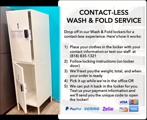 Wash & Fold Services - We have multiple options for Wash and Fold service to cater to your needs whether you want to come in and drop off, or hang out at home and have us pick up. We have you covered!