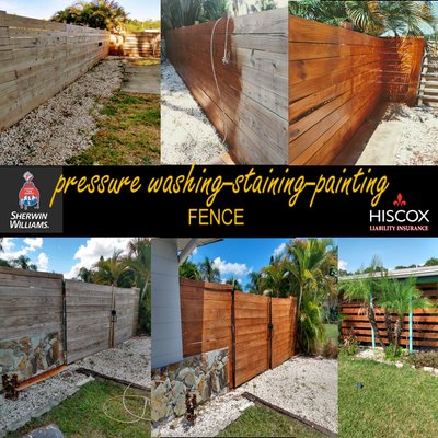 FENCES and other wooden surfaces - STAINING & PAINTING - We offer pressure washing, staining-painting of your fences FENCES and other wooden surfaces - STAINING & PAINTING - We offer pressure washing, staining-painting of your fences