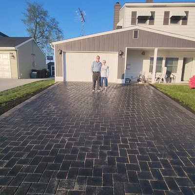 happ y customers levittown - new driveway & back patio completed in levvittown