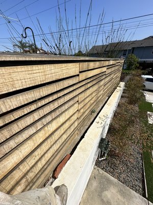 Exterior Stain Refinishing - Full exterior siding accent walls , fence, gates refinished. All were sanded down with 120 sand grit to remove all old stain. All wiped down with with alcohol solution. 2 coats of Stain was applied throughout. Definitely brought the life of the wood panels out! Exterior Stain Refinishing - Full exterior siding accent walls , fence, gates refinished. All were sanded down with 120 sand grit to remove all old stain. All wiped down with with alcohol solution. 2 coats of Stain was applied throughout. Definitely brought the life of the wood panels out!