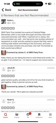 Reviews - Here are some reviews that did not make the cut with Yelp lol nevertheless still legitimate reviews from happy clients 😊 Reviews - Here are some reviews that did not make the cut with Yelp lol nevertheless still legitimate reviews from happy clients 😊