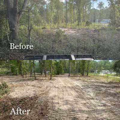 Property improvement - This property was cleared around a year ago. After sitting for a while, the property became overgrown, so No Stress Endeavors LLC was called in to clear some brush in order to evaluate where new house will be placed.