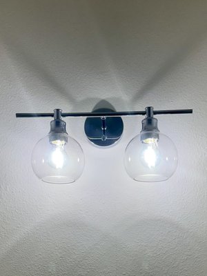 Vanity Light - The original fixture was installed without a support box. Always use a licensed electrician to keep your home safe! Vanity Light - The original fixture was installed without a support box. Always use a licensed electrician to keep your home safe!