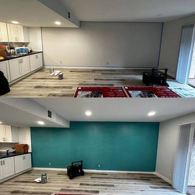 desing paint - ne of my clients has very sophisticated taste and she asked me to choose a color for her room. As you can see, she was satisfied and so was I.