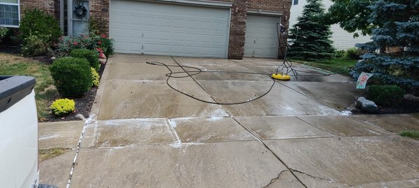 driveway cleaning! - This driveway was done after a full house wash. Customer inquired about having it cleaned and we agreed on doing it also. And since I already was set up and there we gave them a discount on the driveway! Customer was super happy with the results! driveway cleaning! - This driveway was done after a full house wash. Customer inquired about having it cleaned and we agreed on doing it also. And since I already was set up and there we gave them a discount on the driveway! Customer was super happy with the results!