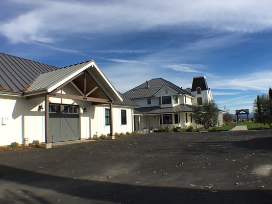 Winery residence - The set of matching garage door and swing out carriage door really helped bring the garage into a level of elevated elegance. This was a fun project to be a part of.