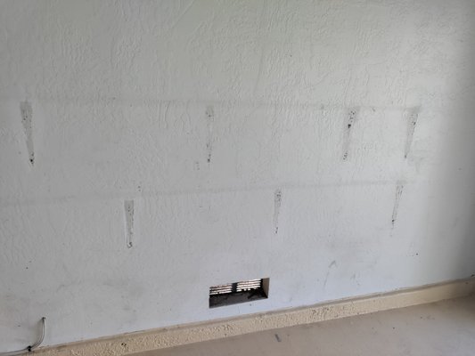 Garage paint and patch - this was a paint and patch job on a garage that was in very bad shape. the walls needed some texture too but I was only paid to fill the hopes and repaint.