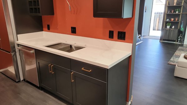 Galley Kitchen Countertop - This remodel was done with Silestone quartz Galley Kitchen Countertop - This remodel was done with Silestone quartz