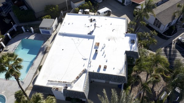 60 mil TPO title 24 Cool Roof System - What you see here is a 60 mil TPO title 24 cool roof system installed over a quarter of an inch securock per the Versicle Manufacturing specification: mechanical attach and 20 year NDL. 60 mil TPO title 24 Cool Roof System - What you see here is a 60 mil TPO title 24 cool roof system installed over a quarter of an inch securock per the Versicle Manufacturing specification: mechanical attach and 20 year NDL.