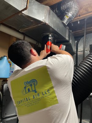 Capital Air LLC Duct Cleaning - This customer was finding mold and felt like it was harder to breathe. We used our new hypervac vacuum and sanitized the vents, getting rid of the dust, debris and bacteria! Capital Air LLC Duct Cleaning - This customer was finding mold and felt like it was harder to breathe. We used our new hypervac vacuum and sanitized the vents, getting rid of the dust, debris and bacteria!