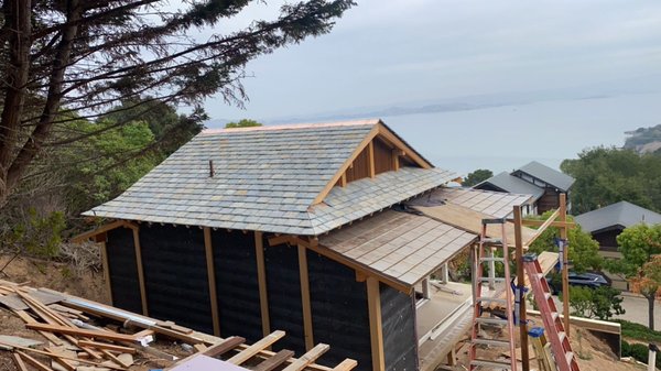 Slate - This is a new build in Marin county with all custom copper flashings, and a slate roof and the other two pictures are 30 year more black certainty Solaris final Slate - This is a new build in Marin county with all custom copper flashings, and a slate roof and the other two pictures are 30 year more black certainty Solaris final
