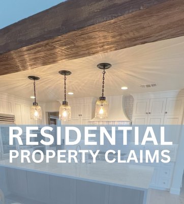 Residential Property Claims - This kitchen and living room were decimated by a huge flood.  All the hardwood floors and kitchen cabinets had to be removed.  We held the carrier to the language in the policy and we recovered a settlement that allowed for a great rebuild.