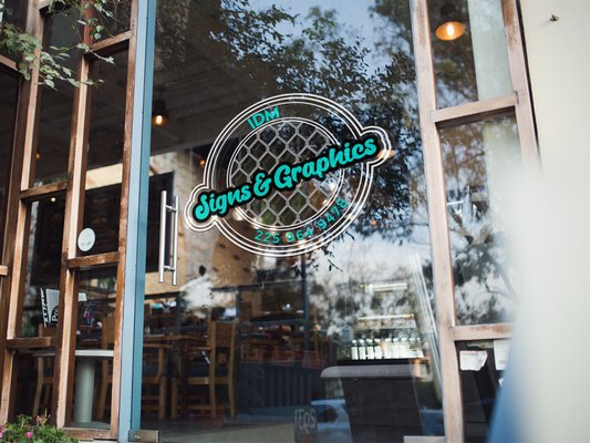 Window Vinyl - IDM Signs & Graphics we offer many type of window vinyls and window graphics. Please contact us to schedule a consultation (225) 964 9478 Window Vinyl - IDM Signs & Graphics we offer many type of window vinyls and window graphics. Please contact us to schedule a consultation (225) 964 9478