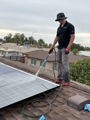 Professional Solar Panel Cleaning in Arizona | SunWorx - Arizona’s sun is a major reason homeowners invest in solar, but keeping solar panels clean is an important part of maintaining the system. At SunWorx Solar Services, we provide professional solar panel cleaning and solar care for Arizona homeowners.
Our solar panel cleaning process uses purified, chemical-free water to remove dirt and debris from panel surfaces without harsh cleaning chemicals. Our goal is to provide a thorough, panel-safe cleaning while helping homeowners keep their solar systems properly maintained.
These photos highlight professional solar panel cleaning methods and the difference proper solar care can make. From residential rooftop arrays to larger solar installations, the right equipment and cleaning process allow technicians to address buildup across the panel surface.
SunWorx also provides solar critter guard protection for homeowners concerned about birds and other animals accessing the space beneath their solar panels. Our critter guards use heavy-duty galvanized steel mesh with a protective coating designed to resist rust. Each SunWorx critter guard installation also includes a complimentary solar panel cleaning.
In addition to solar panel cleaning and critter guard protection, SunWorx offers solar panels, batteries, sales and leasing options for homeowners exploring their solar energy options.
If you're searching for professional solar panel cleaning in Arizona, SunWorx Solar Services provides local solar care focused on keeping panels clean and helping homeowners maintain their solar investment.
Contact SunWorx Solar Services to schedule a free estimate for solar panel cleaning, critter guard protection or other available solar services in Arizona. Professional Solar Panel Cleaning in Arizona | SunWorx - Arizona’s sun is a major reason homeowners invest in solar, but keeping solar panels clean is an important part of maintaining the system. At SunWorx Solar Services, we provide professional solar panel cleaning and solar care for Arizona homeowners.
Our solar panel cleaning process uses purified, chemical-free water to remove dirt and debris from panel surfaces without harsh cleaning chemicals. Our goal is to provide a thorough, panel-safe cleaning while helping homeowners keep their solar systems properly maintained.
These photos highlight professional solar panel cleaning methods and the difference proper solar care can make. From residential rooftop arrays to larger solar installations, the right equipment and cleaning process allow technicians to address buildup across the panel surface.
SunWorx also provides solar critter guard protection for homeowners concerned about birds and other animals accessing the space beneath their solar panels. Our critter guards use heavy-duty galvanized steel mesh with a protective coating designed to resist rust. Each SunWorx critter guard installation also includes a complimentary solar panel cleaning.
In addition to solar panel cleaning and critter guard protection, SunWorx offers solar panels, batteries, sales and leasing options for homeowners exploring their solar energy options.
If you're searching for professional solar panel cleaning in Arizona, SunWorx Solar Services provides local solar care focused on keeping panels clean and helping homeowners maintain their solar investment.
Contact SunWorx Solar Services to schedule a free estimate for solar panel cleaning, critter guard protection or other available solar services in Arizona.