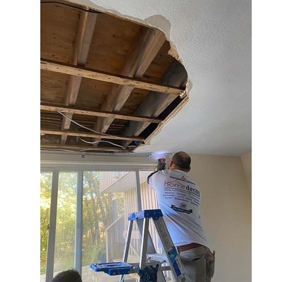 Interior Projects - Whether you need repairs to your drywall, plaster, sheetrock, or textured ceilings, HEW Home Improvement will have your repair looking great. You can count on our expert technicians to repair your walls or ceilings and fix any unsightly damage in no time flat. We’ll show up, on time, & ready to work, leaving behind nothing but beautiful walls and ceilings that will make your home look like new. Interior Projects - Whether you need repairs to your drywall, plaster, sheetrock, or textured ceilings, HEW Home Improvement will have your repair looking great. You can count on our expert technicians to repair your walls or ceilings and fix any unsightly damage in no time flat. We’ll show up, on time, & ready to work, leaving behind nothing but beautiful walls and ceilings that will make your home look like new.