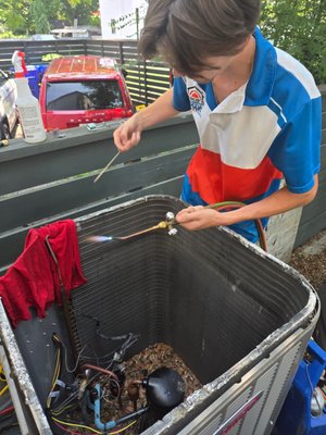 Sometimes a Repair Is All It Takes 🔥 - Not every HVAC problem means replacing a major component. This system stopped cooling because of a damaged copper refrigerant line.
Braden located the leak, repaired the damaged section, tested the system, and made sure everything was operating properly before putting it back into service.
The Pros You Call to Keep You Comfortable! Sometimes a Repair Is All It Takes 🔥 - Not every HVAC problem means replacing a major component. This system stopped cooling because of a damaged copper refrigerant line.
Braden located the leak, repaired the damaged section, tested the system, and made sure everything was operating properly before putting it back into service.
The Pros You Call to Keep You Comfortable!