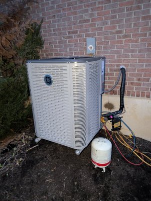 Full System Install Feb, 2026 - This Isntall was done in February 2026, We removed two 25 year old existing systems and replaced them with two brand new state of the art GE Air Conditioners & Furnaces. Went through start up procedures to insure quality install and functoionality of system, at which point we pet the doggy one last time and left. :) Full System Install Feb, 2026 - This Isntall was done in February 2026, We removed two 25 year old existing systems and replaced them with two brand new state of the art GE Air Conditioners & Furnaces. Went through start up procedures to insure quality install and functoionality of system, at which point we pet the doggy one last time and left. :)