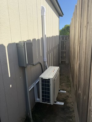 Minisplit - Customer supplied minisplit. No warranty on customer supplied equipment. But does not diminish quality of work. Minisplit - Customer supplied minisplit. No warranty on customer supplied equipment. But does not diminish quality of work.