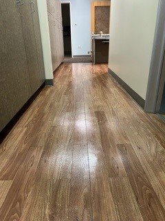 Vinyl Stripping & Waxing - This project was done at a medical office building in Fullerton, CA. The manager was happy with the results. At Coast Carpet Cleaning we clean vinyl floors (stripping & waxing). Please call us for an estimate.