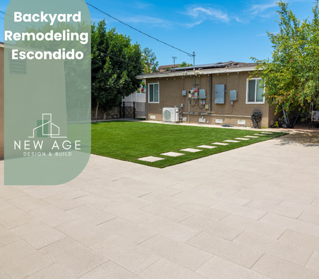 Backyard Remodel in Escondido - This backyard was transformed into a clean, modern outdoor space with premium porcelain pavers, lush artificial turf, and a custom stepping stone pathway. The result is a low-maintenance yard that's perfect for entertaining, relaxing, and enjoying year-round while maximizing both beauty and functionality. Backyard Remodel in Escondido - This backyard was transformed into a clean, modern outdoor space with premium porcelain pavers, lush artificial turf, and a custom stepping stone pathway. The result is a low-maintenance yard that's perfect for entertaining, relaxing, and enjoying year-round while maximizing both beauty and functionality.