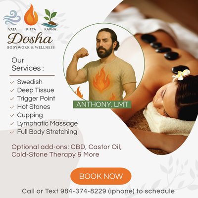Dosha Bodywork & Wellness - At Dosha Bodywork & Wellness LLC, we believe that true wellness encompasses the harmony of mind, body, and spirit. Our mission is to guide you on a transformative journey toward holistic health, where you can rediscover balance, rejuvenate your senses, and embrace a more vibrant life.
Quality Shouldn’t Come at an Exorbitant Cost
For years, I worked at franchises earning under $30 per hour, despite providing services comparable to those priced at $100 elsewhere. My intention is not to burden you financially, but rather to ensure that everyone has access to exceptional treatments at a fair rate. I’m a straightforward individual with modest needs, and if it weren’t for today’s economic climate, I would gladly offer even lower prices.
Our Philosophy
Inspired by the ancient principles of Ayurveda and the concept of "doshas," we recognize that each individual is unique. Our personalized approach ensures that every service is tailored to your specific needs, promoting optimal well-being and inner harmony. Dosha Bodywork & Wellness - At Dosha Bodywork & Wellness LLC, we believe that true wellness encompasses the harmony of mind, body, and spirit. Our mission is to guide you on a transformative journey toward holistic health, where you can rediscover balance, rejuvenate your senses, and embrace a more vibrant life.
Quality Shouldn’t Come at an Exorbitant Cost
For years, I worked at franchises earning under $30 per hour, despite providing services comparable to those priced at $100 elsewhere. My intention is not to burden you financially, but rather to ensure that everyone has access to exceptional treatments at a fair rate. I’m a straightforward individual with modest needs, and if it weren’t for today’s economic climate, I would gladly offer even lower prices.
Our Philosophy
Inspired by the ancient principles of Ayurveda and the concept of "doshas," we recognize that each individual is unique. Our personalized approach ensures that every service is tailored to your specific needs, promoting optimal well-being and inner harmony.