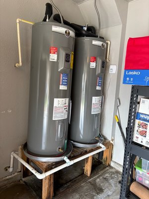 Water Heater - This was a dual water heater change out, upgrade code requirements and installation of floodstop leak detection device. Water Heater - This was a dual water heater change out, upgrade code requirements and installation of floodstop leak detection device.