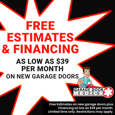 Free Estimates on New Garage Doors Plus Financing as Low as $39 Per Month - Provided homeowners with free estimates for new garage door installations, including product recommendations, measurements, and financing options. Our goal is to help customers find the right garage door solution for their home and budget.
Garage Door Medics provides professional garage door installation, repair, and maintenance services with a focus on quality workmanship and customer satisfaction. Free Estimates on New Garage Doors Plus Financing as Low as $39 Per Month - Provided homeowners with free estimates for new garage door installations, including product recommendations, measurements, and financing options. Our goal is to help customers find the right garage door solution for their home and budget.
Garage Door Medics provides professional garage door installation, repair, and maintenance services with a focus on quality workmanship and customer satisfaction.