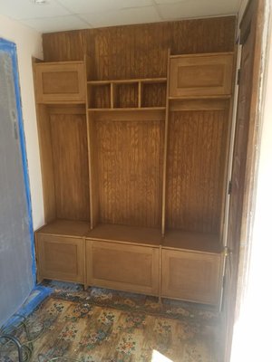 Hall Tree - Custom hall tree and a custom storage box for a porch laundry room we did a while ago... we were given a pic of what the customer wanted and went from there. Hall Tree - Custom hall tree and a custom storage box for a porch laundry room we did a while ago... we were given a pic of what the customer wanted and went from there.