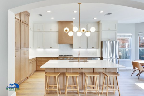 Kitchen Remodel | Palo Alto Project - Timber shaker cabinets, quartz countertops & amazing backsplash