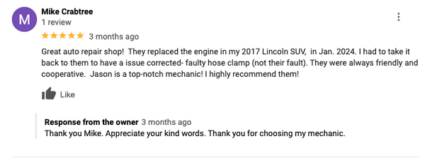 Testimonials - At My Mechanic Auto Repair, exceptional customer service is at the heart of everything we do. Our friendly and knowledgeable team is dedicated to providing a seamless and stress-free experience, from your initial contact to the completion of your vehicle’s service. We take the time to listen to your concerns, answer your questions, and explain the details of your repairs or maintenance clearly. With a commitment to transparency and integrity, we ensure you are informed and confident in the work being done. At My Mechanic Auto Repair, we value your trust and strive to exceed your expectations with every visit, making your satisfaction our top priority. Testimonials - At My Mechanic Auto Repair, exceptional customer service is at the heart of everything we do. Our friendly and knowledgeable team is dedicated to providing a seamless and stress-free experience, from your initial contact to the completion of your vehicle’s service. We take the time to listen to your concerns, answer your questions, and explain the details of your repairs or maintenance clearly. With a commitment to transparency and integrity, we ensure you are informed and confident in the work being done. At My Mechanic Auto Repair, we value your trust and strive to exceed your expectations with every visit, making your satisfaction our top priority.