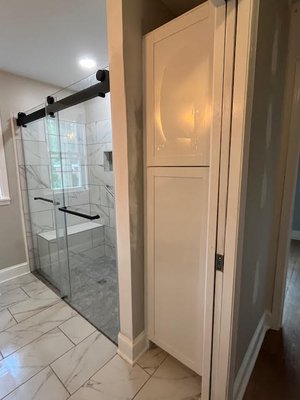 Bathroom Remodel - This house had one bath that was dated. We had to take 2 feet from that bedroom to make it larger.
Redo all the old cast iron pipes, new sub flooring, electrical. We also took a corner of a large bedroom and made that a half bath. Check it out ! Bathroom Remodel - This house had one bath that was dated. We had to take 2 feet from that bedroom to make it larger.
Redo all the old cast iron pipes, new sub flooring, electrical. We also took a corner of a large bedroom and made that a half bath. Check it out !