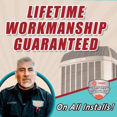 We Guarantee Our Work! - At Metz Air Control, we are so confident in our work that we guarantee our workmanship for life! Call today and experience the Metz difference! We Guarantee Our Work! - At Metz Air Control, we are so confident in our work that we guarantee our workmanship for life! Call today and experience the Metz difference!
