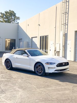 5 Year Ceramic Coating - We installed a  5 year Ceramic Coating on this beautiful 2021 Mustang. 

Benefits of a Ceramic Coating: UV protection, lasting shine, water resistant,  stays cleaner longer and easier to keep clean, and no need to wax anymore. 

Give us a call at 480-529-3843 to learn more.