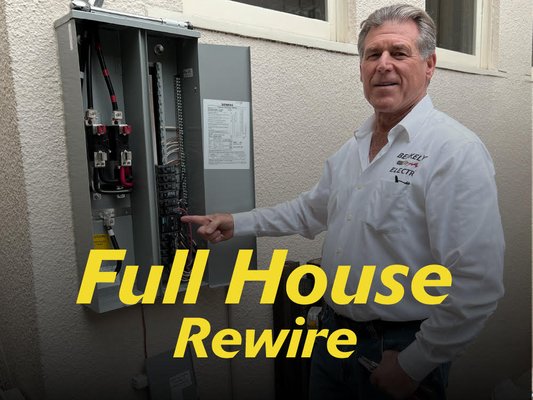 Electrical Rewiring - Berkeley Electric is a locally owned & operated electrical company that has been serving the Berkeley, CA and Bay Area for 30+ years! When you need to fix an electrical component in your commercial or residential property, choose the company with years of experience and expertise. One of the most common problems with old homes in the Bay Area is their old knob & tube wiring system. Insurance companies require that your old knob & tube wiring receive panel upgrades to ensure home safety. The professionals at Berkeley Electric are experts in panel upgrade services and energy-efficient lighting. Call Berkeley Electric when you need prompt & reliable electrical services. Electrical Rewiring - Berkeley Electric is a locally owned & operated electrical company that has been serving the Berkeley, CA and Bay Area for 30+ years! When you need to fix an electrical component in your commercial or residential property, choose the company with years of experience and expertise. One of the most common problems with old homes in the Bay Area is their old knob & tube wiring system. Insurance companies require that your old knob & tube wiring receive panel upgrades to ensure home safety. The professionals at Berkeley Electric are experts in panel upgrade services and energy-efficient lighting. Call Berkeley Electric when you need prompt & reliable electrical services.