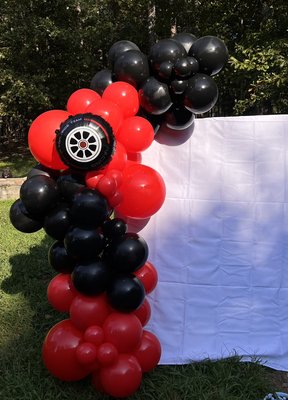 Racing themed garland - This racing themed garland was for a birthday party!