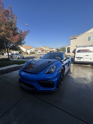 Porche polishing and ceramic coating - We deep cleaned the interior, polished and wax the exterior and trim restoration was done Porche polishing and ceramic coating - We deep cleaned the interior, polished and wax the exterior and trim restoration was done