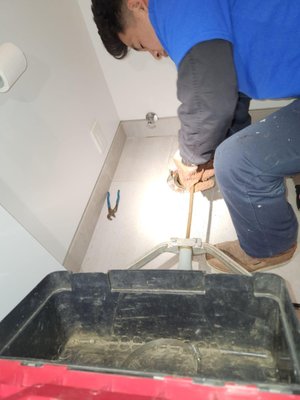 Drain snaking - We are snaking a drain for a return client.