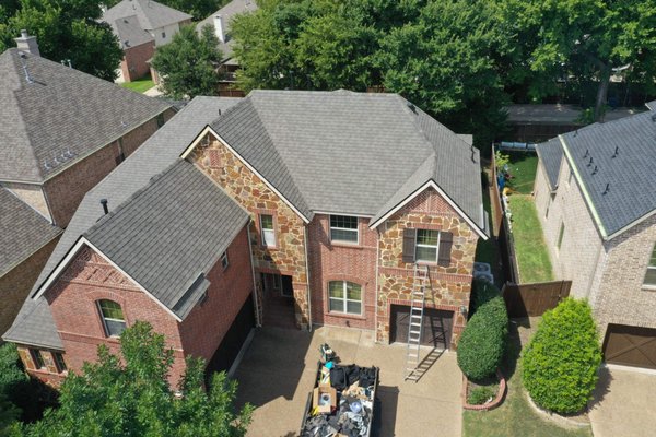 Full Roof Replacement and Storm Restoration Project in Frisco, TX - Full Roof Replacement and Storm Restoration Project in Frisco, TX

Advantage Remodeling and Roofing recently completed a full residential roof replacement project in Frisco, Texas for a large two-story home that had experienced years of weather exposure and roofing wear common throughout North Texas.

The homeowner contacted our team after noticing signs of aging shingles, storm-related deterioration, and concerns about the long-term condition of the roofing system. In Frisco, roofs are constantly exposed to intense summer heat, UV rays, heavy rain, strong winds, and seasonal hailstorms, all of which can significantly reduce roof lifespan over time.

After performing a detailed roof inspection, our team identified multiple areas requiring attention, including aging shingles, worn waterproofing materials, ventilation concerns, and areas vulnerable to future leaks. Following a full evaluation, we recommended a complete roof replacement to restore long-term protection and improve the overall durability of the home.

## Roof Replacement Process

The project began with a complete tear-off of the existing roofing materials. Our crew carefully protected the property, landscaping, driveway, and surrounding areas throughout the process while safely removing old shingles and underlayment materials.

Once the old roof was removed, we inspected the roof decking to confirm the structure was ready for installation. New synthetic waterproof underlayment was then installed to improve moisture protection and create a stronger roofing foundation before the new shingles were applied.

The project included:

* Full roof tear-off
* Roof decking inspection
* Synthetic underlayment installation
* Architectural shingle installation
* Flashing replacement
* Roof ventilation improvements
* Ridge system installation
* Full cleanup and debris removal

Throughout the installation, our team focused on quality workmanship, proper installation methods, and long-term roof performance designed specifically for Texas weather conditions.

## Roofing Built for North Texas Weather

Homes in Frisco and throughout Collin County experience some of the harshest roofing conditions in Texas. Between hailstorms, strong winds, extreme heat, and rapid seasonal weather changes, roofing systems must be built to handle constant environmental stress.

At Advantage Remodeling and Roofing, we focus on installing roofing systems that not only improve curb appeal but also provide long-term protection against future storm damage and moisture intrusion.

Proper ventilation and waterproofing were important parts of this project because trapped attic heat and poor airflow can shorten roof lifespan and increase energy costs over time.

## Final Results

The completed roof replacement dramatically improved both the appearance and protection of the home. The new architectural shingle roof provides stronger weather resistance, updated ventilation performance, and a clean modern appearance that complements the property.

Our team proudly serves Frisco, McKinney, Plano, Allen, and surrounding North Texas communities with:

* Roof replacements
* Roof repairs
* Storm restoration
* Roof inspections
* Leak prevention services
* Insurance claim assistance
* Ventilation upgrades

At Advantage Remodeling and Roofing, we believe homeowners deserve honest communication, professional workmanship, and roofing systems designed to last.

Remove the Bandage — Trust Advantage!